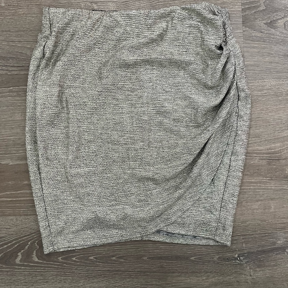Torrid Silver Ruched Mini Pencil Skirt